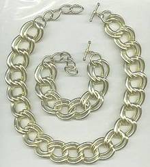 Set(s)Large GT Link Necklace & Bracelet W/Toggle Clasps