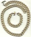 Set(s)Textured GT Link Necklace & Bracelet W/Toggle Clasps