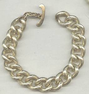 Set(s)Textured GT Link Necklace & Bracelet W/Toggle Clasps