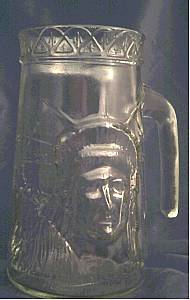Glass/1986 Lady Liberty-Keep The Torch Lite Mug/Anchor Glass Container Corp.