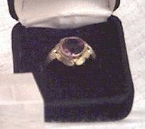Ring/C.1895 ?Gold W/Large ?Amethyst