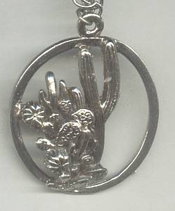 Necklace/Southwest Style ST W/Cactus Motif Pendent