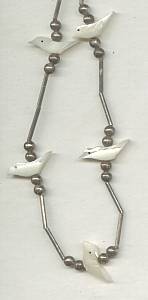 Necklace/Southwest Style ST W/Carved Bird Fetishes