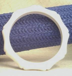 Bracelet/Bangle/Bamboo Shaped Motif/Bright White