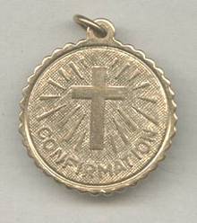 Religious/Confirmation Charm/1/20 12KT GF Made By Leavins Manufactureing Co.
