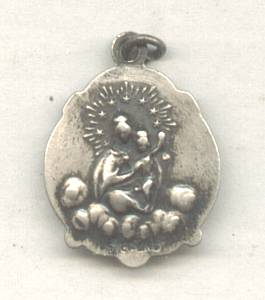 Religious/ Christ & Modona&Child Sterling Charm