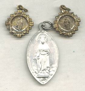 Religious/ ST. Dymphna&2-Tiny Medals