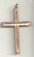 Religious/ Gold Topped Cross W/S.&C. Initials