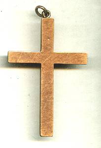 Religious/ Gold Topped Cross W/S.&C. Initials