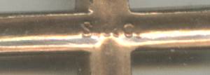 Religious/ Gold Topped Cross W/S.&C. Initials