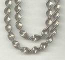 Necklace/925 Italy Woven-Twisted Necklace W/Beadding Along Edge