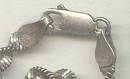 Necklace/925 Italy Woven-Twisted Necklace W/Beadding Along Edge