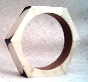 Bracelet/Bangle/Octogon/Made from Wood and ?Horn