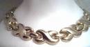 Necklace/Goldtone Fat Link-Puffy