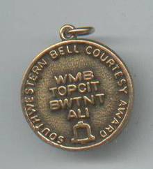 Service Charm/Award/Southwestern Bell Courtesy