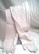 Gloves/Ladies 3/4/Ecru Kid Leather/NeimanMarcus/French
