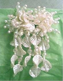 Earrings/Clip Ons/Large-Oversized/Faux Pearl&AB Beads Shoulder Dusters