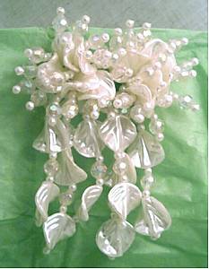 Earrings/Clip Ons/Large-Oversized/Faux Pearl&AB Beads Shoulder Dusters