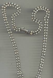Necklace/C.1930's -1940's Clear Crystal