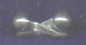 Ring/Silvertone/Double Ball Design