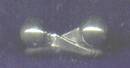 Ring/Silvertone/Double Ball Design