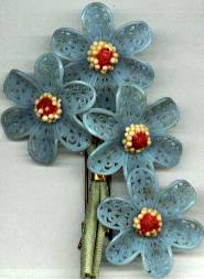 Hair Ornament/Barrette/C.1930's Plastic Floral Bouquet