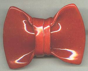 Scarf Slide/Handmade Ceramic/Large Red Bow