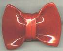 Scarf Slide/Handmade Ceramic/Large Red Bow