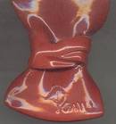 Scarf Slide/Handmade Ceramic/Large Red Bow