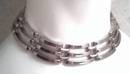 Necklace/Choker/Heavy Metal Link/Silvertone
