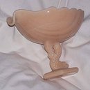 Glass/Westmorland Milkglass Compote/Dolphin&Shell Pattern