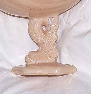 Glass/Westmorland Milkglass Compote/Dolphin&Shell Pattern