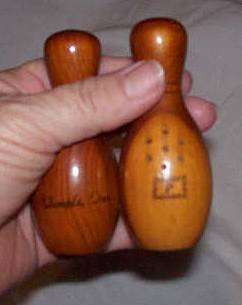 Souvenirs/Turned Wood Temple Texas Salt & Pepper