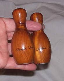 Souvenirs/Turned Wood Temple Texas Salt & Pepper