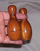Souvenirs/Turned Wood Temple Texas Salt & Pepper