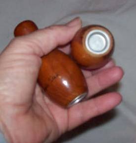 Souvenirs/Turned Wood Temple Texas Salt & Pepper