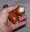 Souvenirs/Turned Wood Temple Texas Salt & Pepper