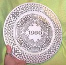 Porcelain/Ceramic 1960 Calender Plate
