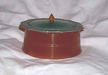 Vanity Items/Celluloid Three Piece Hair Receiver