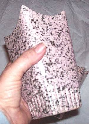 Vase/Pair 1950's Ceramic Pink Vase's With Black Spatters Asymmertical Tops