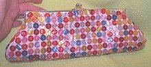 Vintage Designer Handbag/Button Covered Clutch