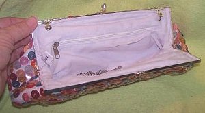 Vintage Designer Handbag/Button Covered Clutch