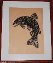 Ed Larson Woodblock Fish Art Proof Print 1983