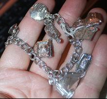 Charm Bracelet Sterling Silver Telephone Charms