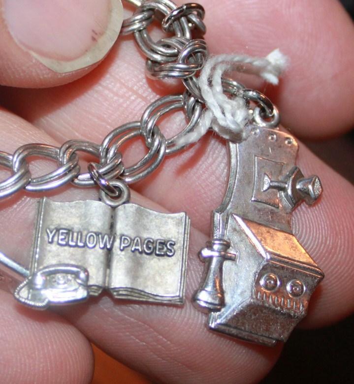 Charm Bracelet Sterling Silver Telephone Charms