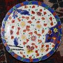 6 sets of Austrian Japan Imari Lunch Plates w Beehive Mark 1880s
