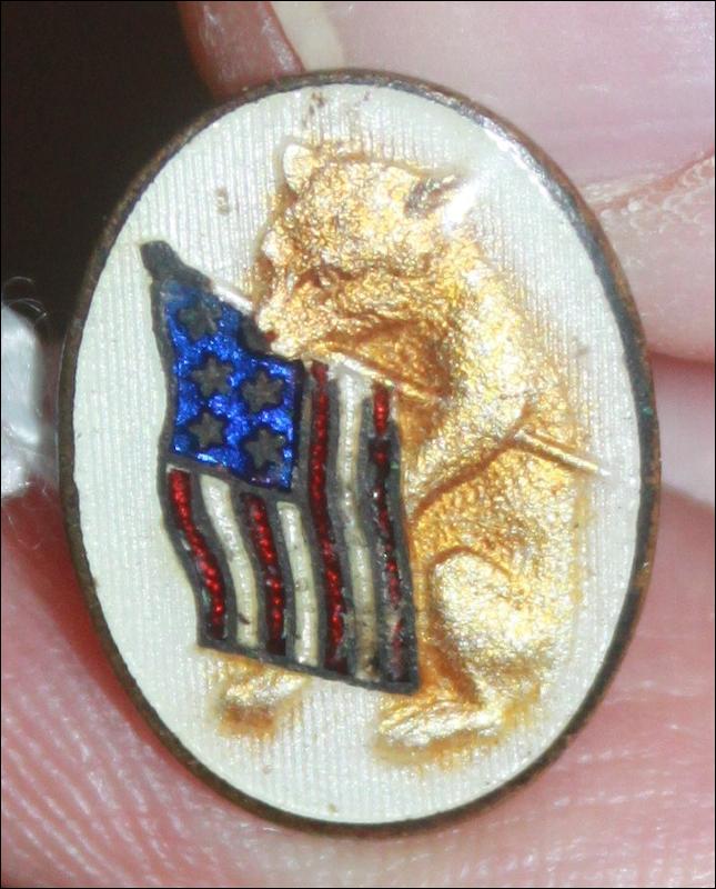 California Admissions Button Hole Lapel Bear Pin 1840s