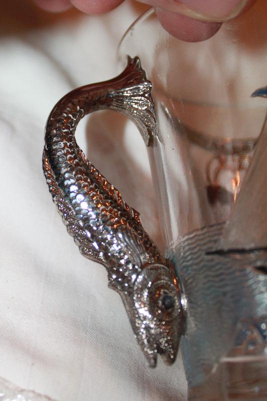 1904 Shriners Masonic fish Handled Atlantic city glass by the Pittsburgh Glass Company