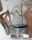 1904 Shriners Masonic fish Handled Atlantic city glass by the Pittsburgh Glass Company