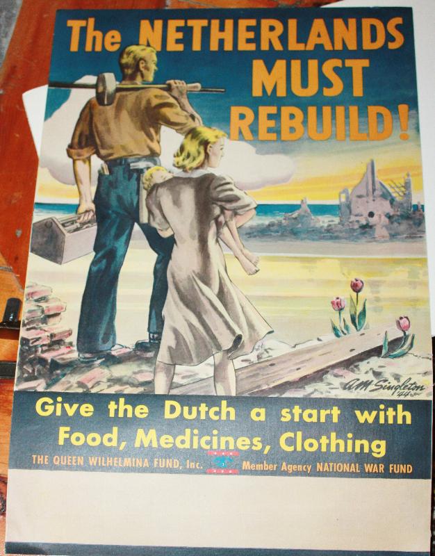 WWII Poster The Netherlands Must Rebuild